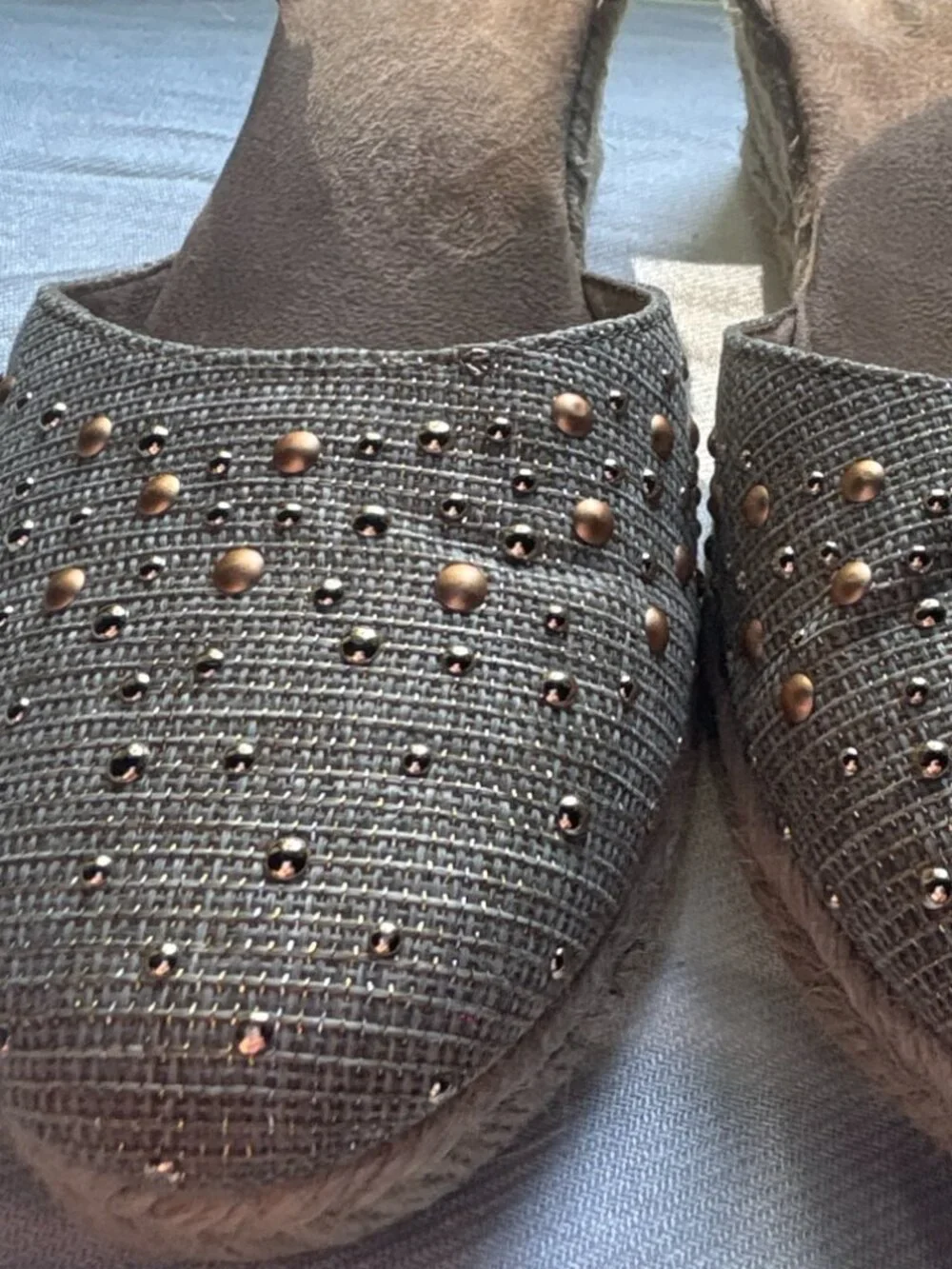 Studded Espadrille Wedge 